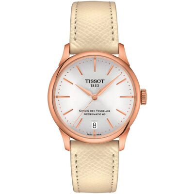 Tissot T-classic Chemin Des Tourelles Powermatic 80 Damenuhr Beigefarben T1392073603100 Beige Einheitsgröße Tissot T-classic Chemin Des Tourelles Powermatic 80 Damenuhr Beigefarben T1392073603100 Beige Einheitsgröße