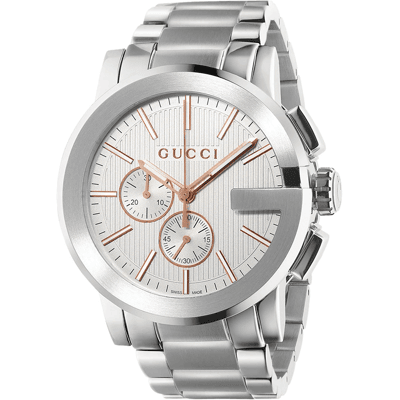 Gucci G-Chrono YA101201 Herren Quarzuhr - Elegantes Silberzeitmesser Silber Einheitsgröße Gucci G-Chrono YA101201 Herren Quarzuhr - Elegantes Silberzeitmesser Silber Einheitsgröße