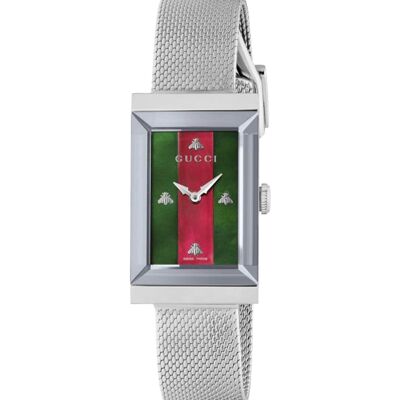 Gucci G-Frame Damenuhr YA147401 - Eleganter silberner Zeitmesser Silber Einheitsgröße Gucci G-Frame Damenuhr YA147401 - Eleganter silberner Zeitmesser Silber Einheitsgröße