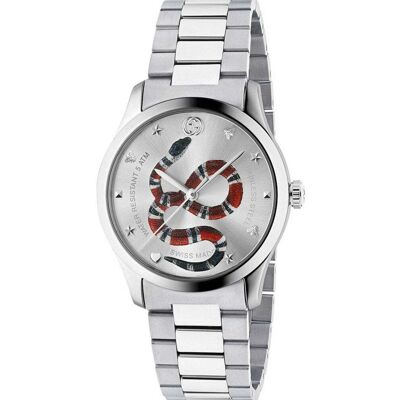 Gucci G-Timeless YA1264076 Herrenuhr - elegantes Design aus Edelstahl Mehrfarbig Einheitsgröße Gucci G-Timeless YA1264076 Herrenuhr - elegantes Design aus Edelstahl Mehrfarbig Einheitsgröße