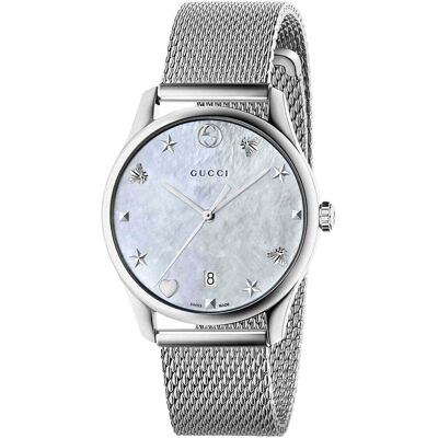 Gucci G-Timeless 36mm Damenuhr YA1264040 - Eleganter Zeitmesser für Frauen Weiß Einheitsgröße Gucci G-Timeless 36mm Damenuhr YA1264040 - Eleganter Zeitmesser für Frauen Weiß Einheitsgröße