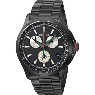 Gucci G-Timeless YA126268 Herrenuhr, Chronograph, schwarzes Edelstahlgehäuse - Schwarz Schwarz Einheitsgröße Gucci G-Timeless YA126268 Herrenuhr, Chronograph, schwarzes Edelstahlgehäuse - Schwarz Schwarz Einheitsgröße