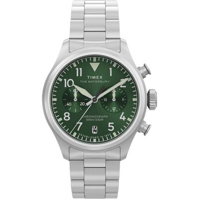 Timex Waterbury Ace Silber Herren Armbanduhr TW2Y19100 Silber Einheitsgröße Timex Waterbury Ace Silber Herren Armbanduhr TW2Y19100 Silber Einheitsgröße
