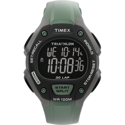 Timex Triathlon Classic C30 Grün Herren Armbanduhr TW5M67300 Grün Einheitsgröße Timex Triathlon Classic C30 Grün Herren Armbanduhr TW5M67300 Grün Einheitsgröße