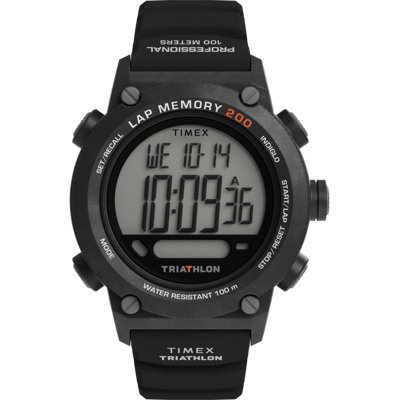 Timex Triathlon Schwarz Herren Armbanduhr TW5M66900 Schwarz Einheitsgröße Timex Triathlon Schwarz Herren Armbanduhr TW5M66900 Schwarz Einheitsgröße