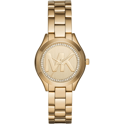 Michael Kors MK3477 Mini Slim Runway 33 mm Goldfarbene Damenarmbanduhr Gold 33mm Michael Kors MK3477 Mini Slim Runway 33 mm Goldfarbene Damenarmbanduhr Gold 33mm