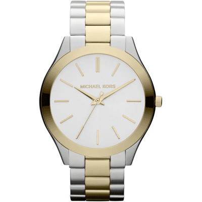Michael Kors Runway MK3198 Zweifarbige 42 mm Damenuhr Silber Einheitsgröße Michael Kors Runway MK3198 Zweifarbige 42 mm Damenuhr Silber Einheitsgröße