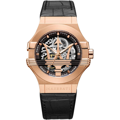 Maserati Potenza R8821108002 Automatik Skeleton 42 mm Herren Uhr Schwarz Einheitsgröße Maserati Potenza R8821108002 Automatik Skeleton 42 mm Herren Uhr Schwarz Einheitsgröße