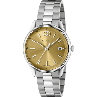 Gucci YA1264234 G‑Timeless Uhr für Unisex, goldfarbenes Zifferblatt - Silber Silber Einheitsgröße Gucci YA1264234 G‑Timeless Uhr für Unisex, goldfarbenes Zifferblatt - Silber Silber Einheitsgröße