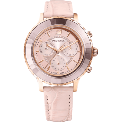 Swarovski Octea 5452501 Roségold Pink Leder Damenarmbanduhr Weiß/Roségold Einheitsgröße Swarovski Octea 5452501 Roségold Pink Leder Damenarmbanduhr Weiß/Roségold Einheitsgröße