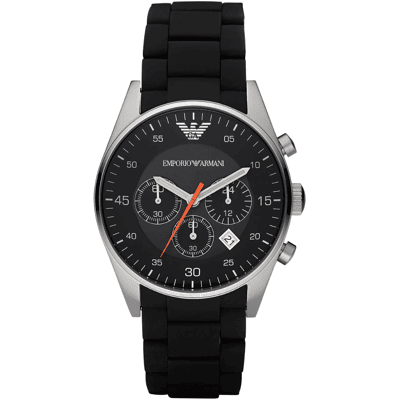 Emporio Armani AR5858 Sportivo Chronograph Herrenarmbanduhr 43 mm Schwarz Einheitsgröße Emporio Armani AR5858 Sportivo Chronograph Herrenarmbanduhr 43 mm Schwarz Einheitsgröße