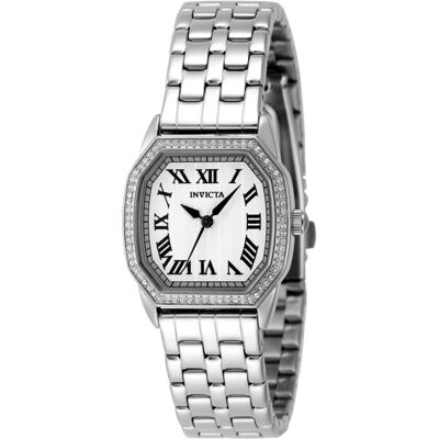 Invicta Wildflower 48998 Damen Uhr - Quartz Bewegung - Edelstahl mit silbernem Zifferblatt - 27 mm Silber Einheitsgröße Invicta Wildflower 48998 Damen Uhr - Quartz Bewegung - Edelstahl mit silbernem Zifferblatt - 27 mm Silber Einheitsgröße