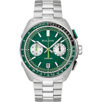 Bulova Racer Silber Herren Armbanduhr 98B468 Silber Einheitsgröße Bulova Racer Silber Herren Armbanduhr 98B468 Silber Einheitsgröße