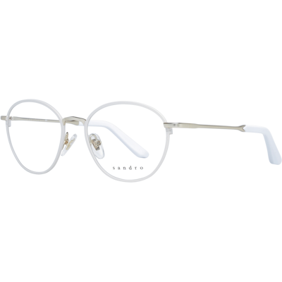 Sandro Weiße Damenbrille - Runde Edelstahlrahmen Sandro Weiße Damenbrille - Runde Edelstahlrahmen