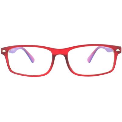 Montana Unisex Lesebrille BLF83-B Matt Rot Burgund Blau Lichtblock - Einheitsgröße Montana Unisex Lesebrille BLF83-B Matt Rot Burgund Blau Lichtblock - Einheitsgröße