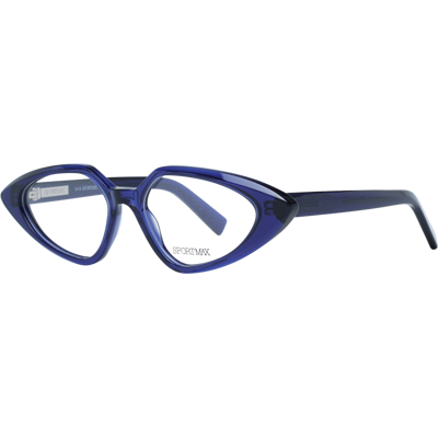 Sportmax Blaue Damenbrille - Rechteckig Sportmax Blaue Damenbrille - Rechteckig