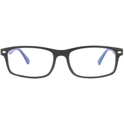 Montana BLF83 Mattschwarze Rechteckige Blaulichtschutzbrille - Lesen Montana BLF83 Mattschwarze Rechteckige Blaulichtschutzbrille - Lesen