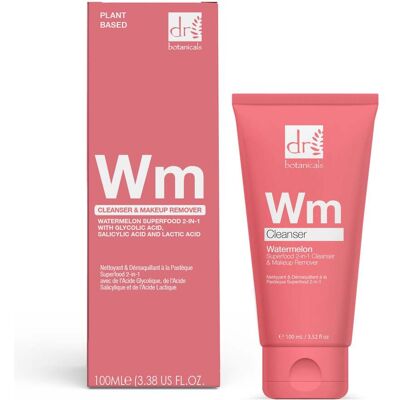 Dr. Botanicals Wassermelone 2-in-1 Reiniger & Make-up Entferner mit Glycolsäure, Salicylsäure und Milchsäure 100ml Einheitsgröße Dr. Botanicals Wassermelone 2-in-1 Reiniger & Make-up Entferner mit Glycolsäure, Salicylsäure und Milchsäure 100ml Einheitsgröße