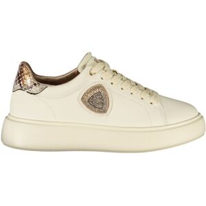 Blauer Leder-Moderne Sneaker Elfenbein EU40 Blauer Leder-Moderne Sneaker Elfenbein EU40