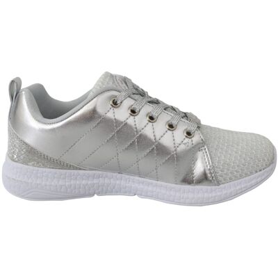 Plein Sport Women's Silver Polyester Runner Gisella Sneakers Shoes Silber EU 36 Plein Sport Women's Silver Polyester Runner Gisella Sneakers Shoes Silber EU 36
