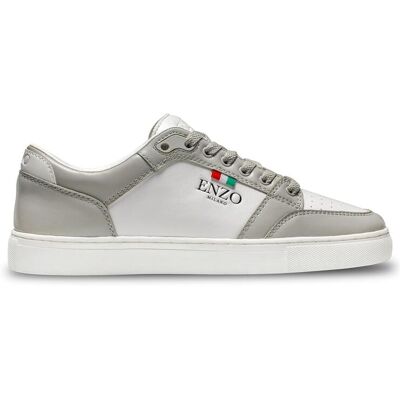 Enzo Milano Mens Monza Niedrig-Top-Trainer Weiß EU 39/UK 6 Enzo Milano Mens Monza Niedrig-Top-Trainer Weiß EU 39/UK 6