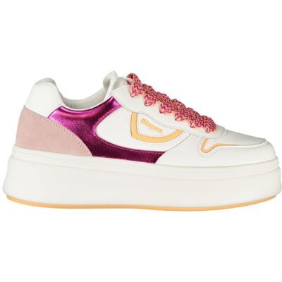 Blauer Weißer Polyurethan Damen Sneaker Weiß EU40 Blauer Weißer Polyurethan Damen Sneaker Weiß EU40
