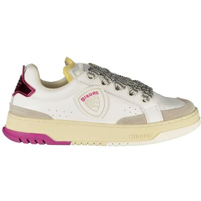 Blauer Weiße Polyurethan Damen Sneaker Weiß EU 36 Blauer Weiße Polyurethan Damen Sneaker Weiß EU 36