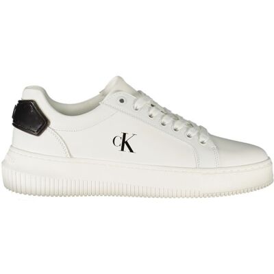 Calvin Klein Bianco Polyurethan Damen Sneaker Weiß EU 38 Calvin Klein Bianco Polyurethan Damen Sneaker Weiß EU 38