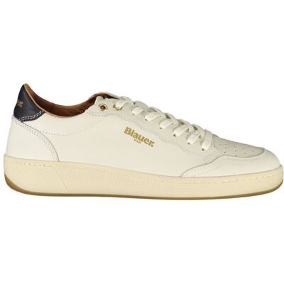 Blauer Weiße Leder Damen Sneaker Weiß EU 37 Blauer Weiße Leder Damen Sneaker Weiß EU 37