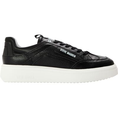 Steve Madden - "Orlando" Sneaker für Herren, Leder (Schwarz) Schwarz EU 43 / UK 9 Steve Madden - "Orlando" Sneaker für Herren, Leder (Schwarz) Schwarz EU 43 / UK 9