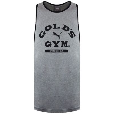 Puma x Golds Fitnessstudio Herren graue Weste Grau M Puma x Golds Fitnessstudio Herren graue Weste Grau M