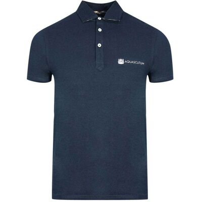 Aquascutum Unisex Erwachsenen Aldis Block Logo Polo-Shirt (Marineblau) Marine S Aquascutum Unisex Erwachsenen Aldis Block Logo Polo-Shirt (Marineblau) Marine S