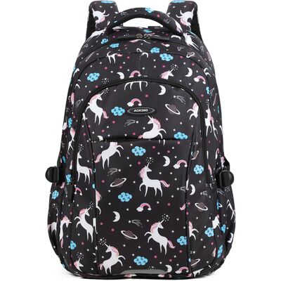 Aoking Schwarzer Unisex-Rucksack - Viel Stauraum Aoking Schwarzer Unisex-Rucksack - Viel Stauraum