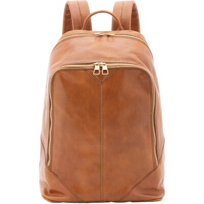 Alessia Firenze Honig Unisex Leder Rucksack - Rugzak Alessia Firenze Honig Unisex Leder Rucksack - Rugzak