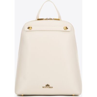 Wittchen Damen-Lederrucksack, trapezförmig, cremefarben, Naturleder Creme Einheitsgröße Wittchen Damen-Lederrucksack, trapezförmig, cremefarben, Naturleder Creme Einheitsgröße