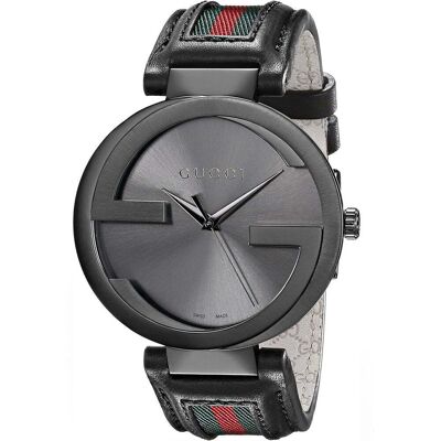 Gucci YA133206 Interlocking 42mm rot und grün Muster Strap Unisex Watch Schwarz Einheitsgröße Gucci YA133206 Interlocking 42mm rot und grün Muster Strap Unisex Watch Schwarz Einheitsgröße