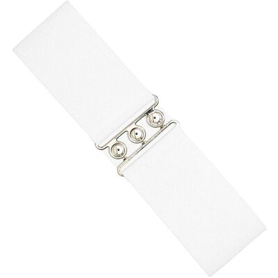 Enzo Elastischer Gürtel für Damen Weiß S Enzo Elastischer Gürtel für Damen Weiß S