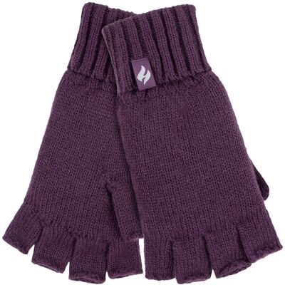 Heat Holders Solide gestrickte fingerlose Damenhandschuhe WÄRMEHALTER Lila fest Lila Einheitsgröße Heat Holders Solide gestrickte fingerlose Damenhandschuhe WÄRMEHALTER Lila fest Lila Einheitsgröße