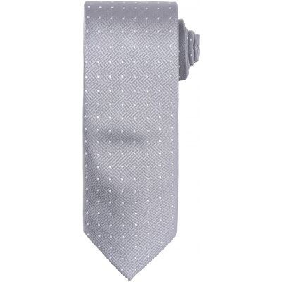 Premier Mens Micro Dot Pattern Formal Work Krawatte (Silber/ Weiß) Silber Einheitsgröße Premier Mens Micro Dot Pattern Formal Work Krawatte (Silber/ Weiß) Silber Einheitsgröße