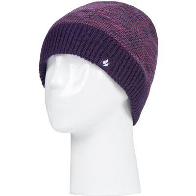 HEAT HOLDERS - Ladies Thermal Knitted Beanie Hat für den Winter Lila Einheitsgröße HEAT HOLDERS - Ladies Thermal Knitted Beanie Hat für den Winter Lila Einheitsgröße