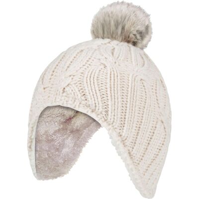 Heat Holders Wärmehalter - Mädchen Kabel gestrickt Beanie-Mütze mit Pom Pom Bommel für Winter warme thermisch isolierte Mütze - Buttercreme Creme 4-6A / 104-116cm Heat Holders Wärmehalter - Mädchen Kabel gestrickt Beanie-Mütze mit Pom Pom Bommel für Winter warme thermisch isolierte Mütze - Buttercreme Creme 4-6A / 104-116cm