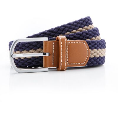 Asquith & Fox Herren Zwei-Farb-Streifen Geflochtenem Dehnbelt (Marine/Khaki) Mehrfarben Einheitsgröße Asquith & Fox Herren Zwei-Farb-Streifen Geflochtenem Dehnbelt (Marine/Khaki) Mehrfarben Einheitsgröße