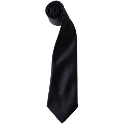Premier - "Colours Collection" Krawatte (Schwarz) Schwarz Einheitsgröße Premier - "Colours Collection" Krawatte (Schwarz) Schwarz Einheitsgröße
