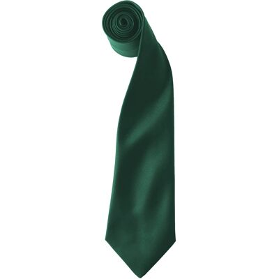 Premier Colours Herren Satin Clip Krawatte (2er Pack) (Flasche) Grün Einheitsgröße Premier Colours Herren Satin Clip Krawatte (2er Pack) (Flasche) Grün Einheitsgröße