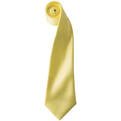 Premier - "Colours" Krawatte für Herren/Damen Unisex (Zitrone) Gelb Einheitsgröße Premier - "Colours" Krawatte für Herren/Damen Unisex (Zitrone) Gelb Einheitsgröße