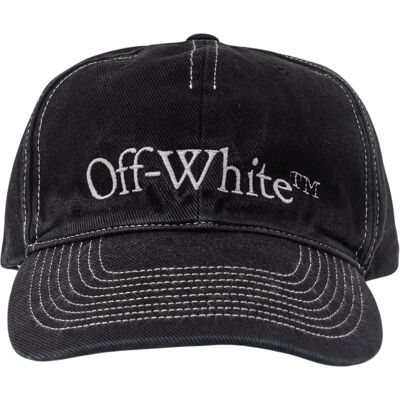 Off-White – Bookish OW – Schwarze Baseballkappe Schwarz Einheitsgröße Off-White – Bookish OW – Schwarze Baseballkappe Schwarz Einheitsgröße