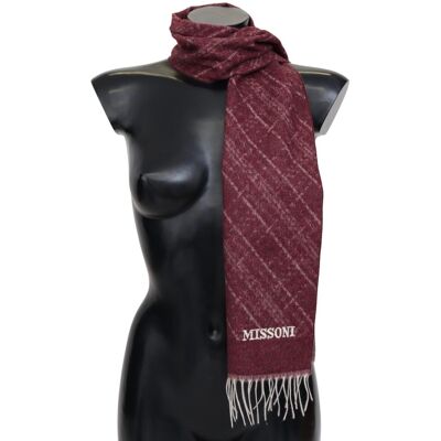 Echarpe unisexe Missoni en cachemire à carreaux bordeaux pour hommes Braun Einheitsgröße Echarpe unisexe Missoni en cachemire à carreaux bordeaux pour hommes Braun Einheitsgröße
