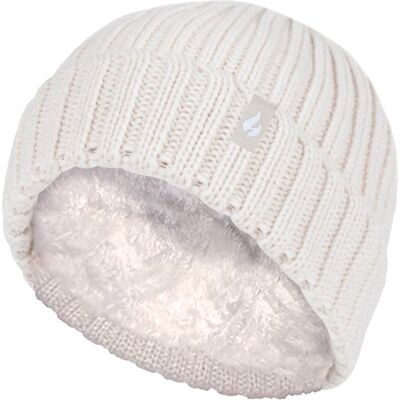 Heat Holders Wärmehalter - Wintermützen- und Handschuhset für Mädchen aus geripptem Material Creme 7-10A / 122-140cm Heat Holders Wärmehalter - Wintermützen- und Handschuhset für Mädchen aus geripptem Material Creme 7-10A / 122-140cm