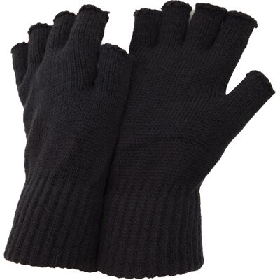 FLOSO Herren Fingerlose Winterhandschuhe (Dunkelgrau) Grau Einheitsgröße FLOSO Herren Fingerlose Winterhandschuhe (Dunkelgrau) Grau Einheitsgröße