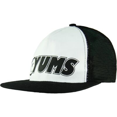 Yums Mesh Snapback Hut Verstellbares schwarzes weißes Logo Unisex Cap 200941 Schwarz Weiß Weiß Einheitsgröße Yums Mesh Snapback Hut Verstellbares schwarzes weißes Logo Unisex Cap 200941 Schwarz Weiß Weiß Einheitsgröße